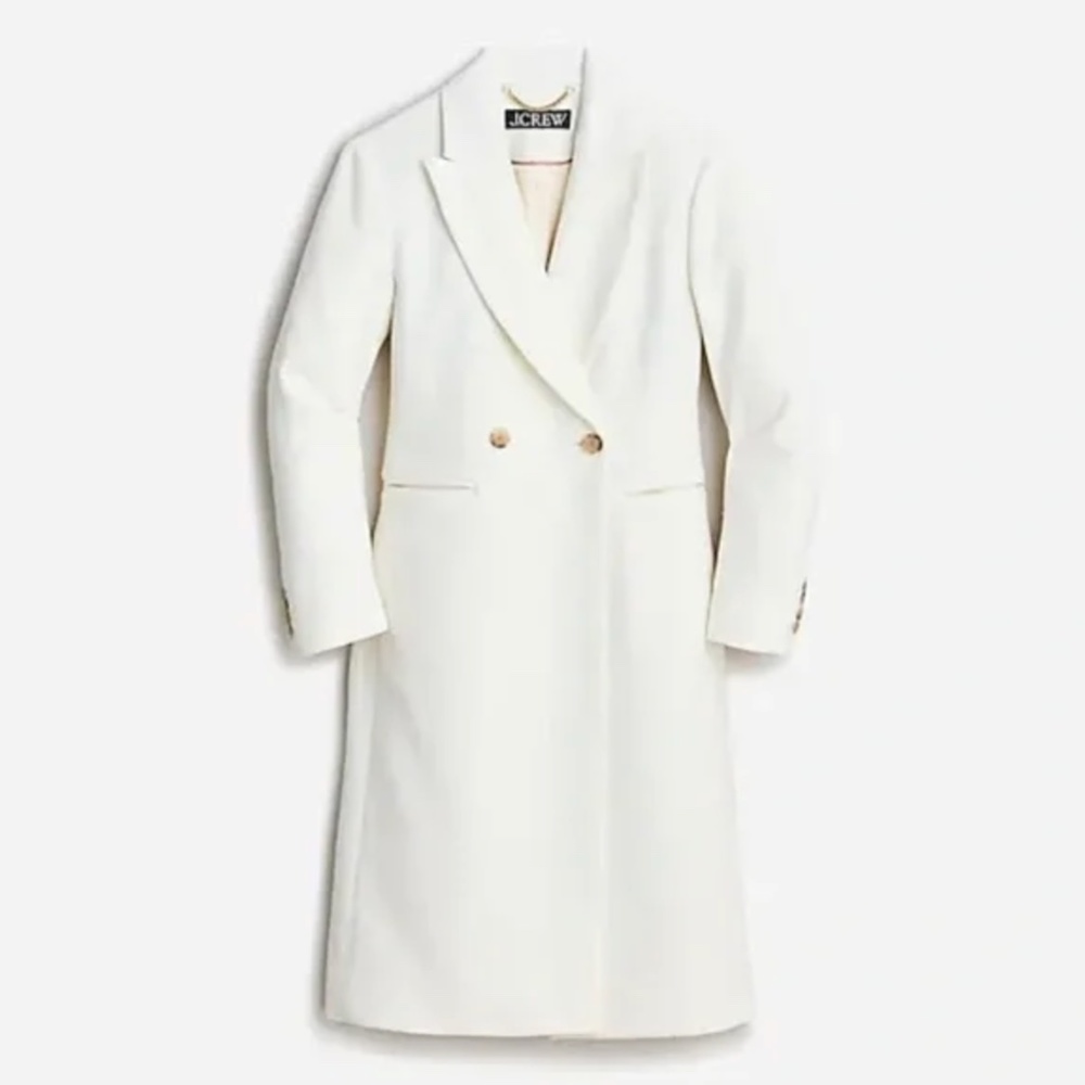 NWT J. Crew Mirabelle Topcoat in Italian Wool-Cashmere Ivory Size 6